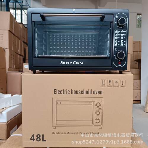 英文48L烤箱家用智能定时控温大容量电烤箱烘焙机出口欧美英
