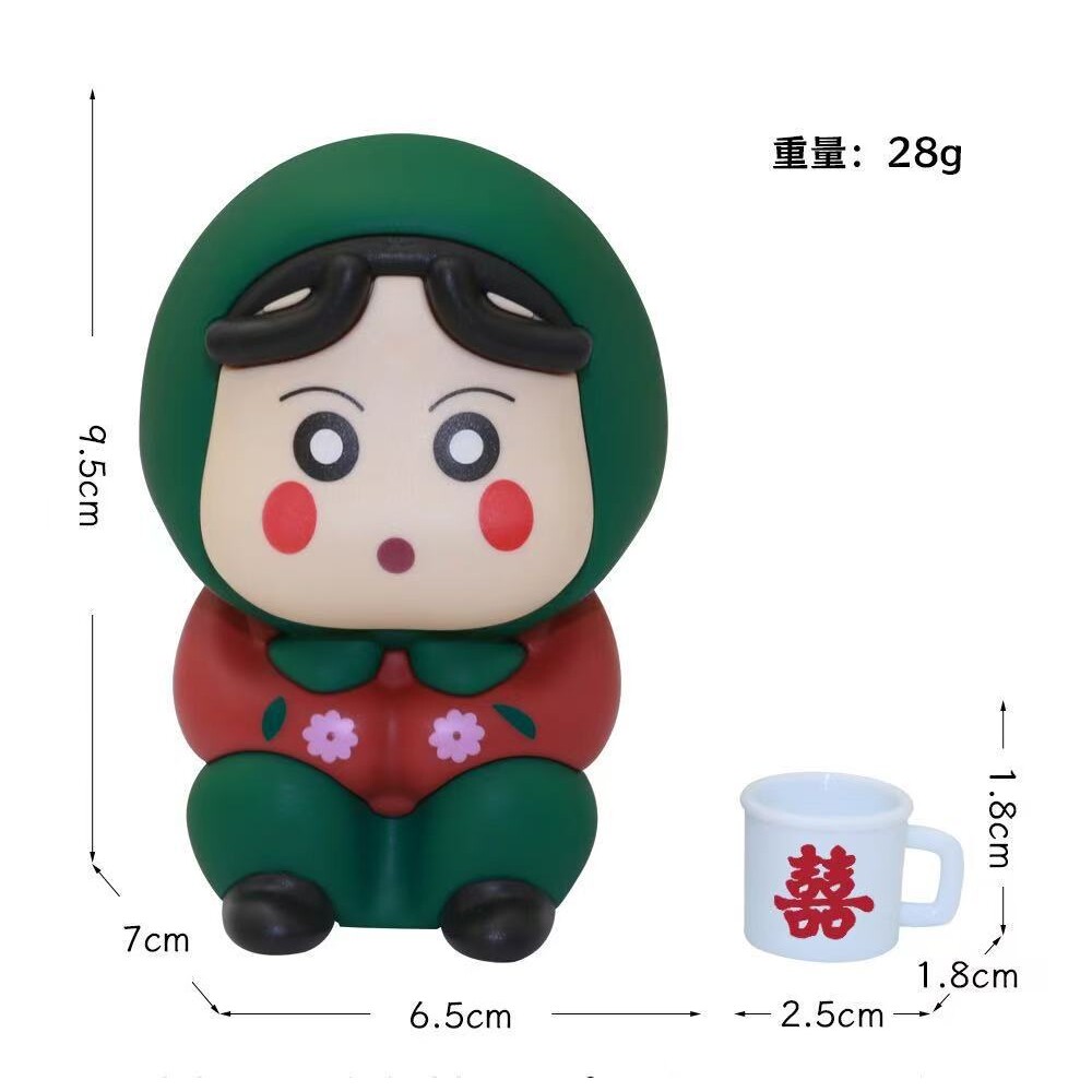 翠花村花蜡笔小新汽车载摆件装饰品车内车顶可爱公仔玩偶客厅摆件