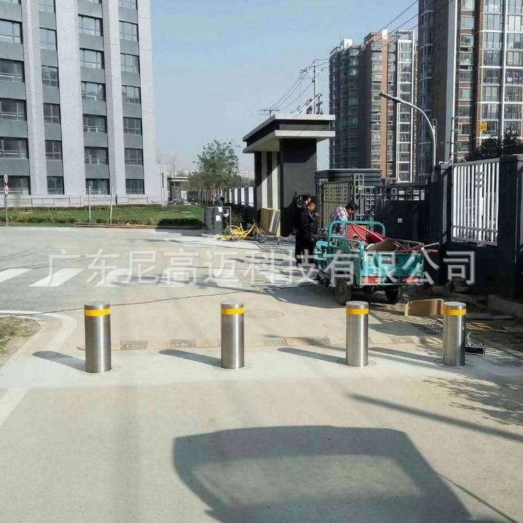 小区全自动液压升降柱停车场不锈钢防撞柱警示柱半自动路障拦车桩