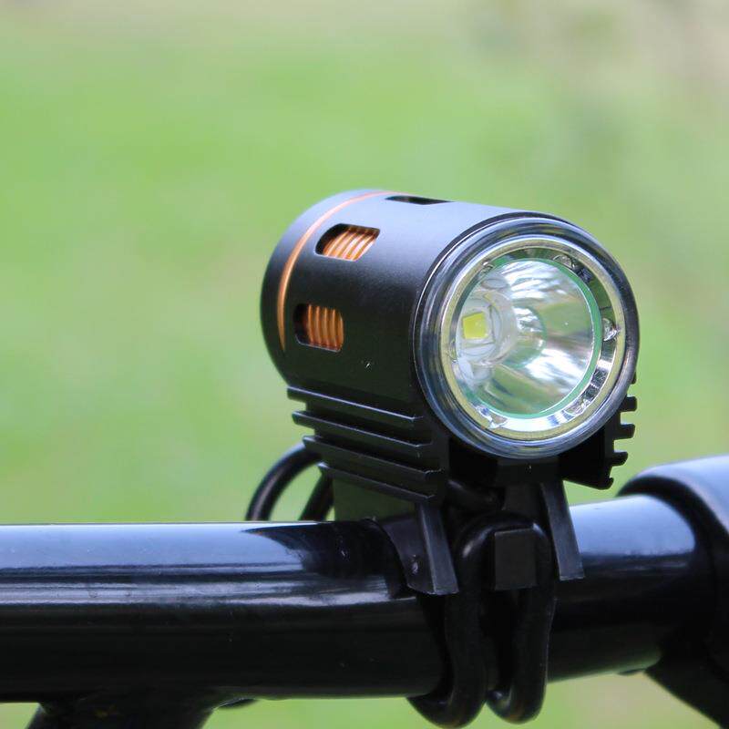 DC接口黑金远光山地车车灯带外光圈自行车前灯L2头灯尾灯配件