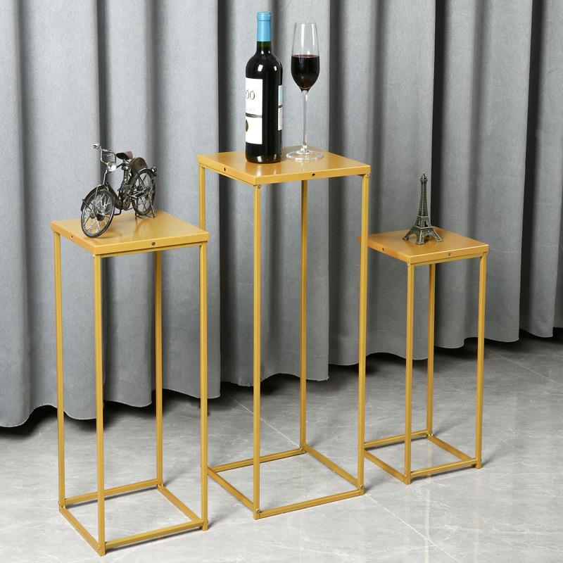 家居方形置物架三件套花园庭院花盆架商超货物展示架