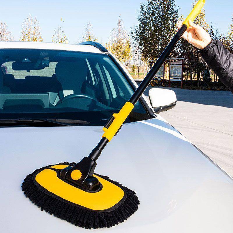 H2V高端洗车拖把专用刷子刷车伸缩长柄suv软毛