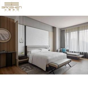 宾馆酒店家具标间全套酒店公寓床酒店家具工程之武汉光谷万豪酒店