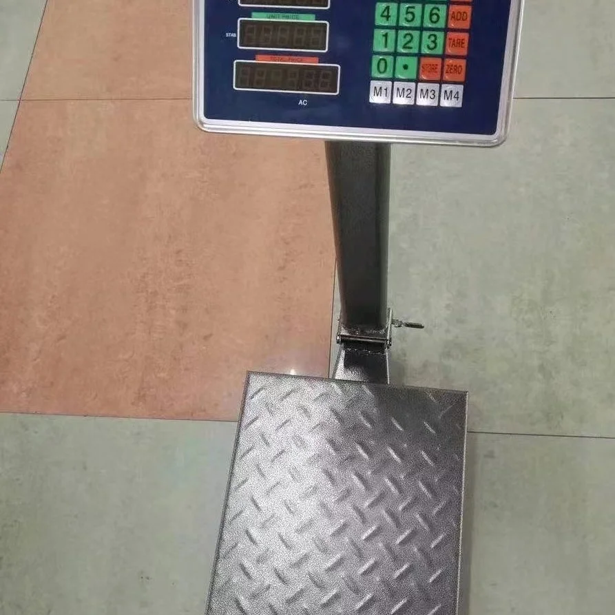 300/150/200公斤电子计价秤英文台面40*50电子秤电子秤台秤商用