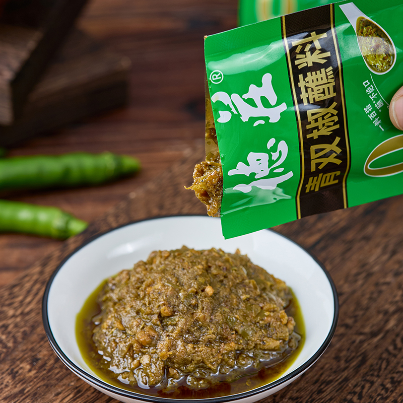 德庄青双椒蘸料150g*40袋拌面凉拌菜豆花蘸料火锅蘸料烧椒皮蛋