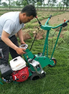 9马力随进式汽油起草机 手推式农用草坪移植机 Turfing machine