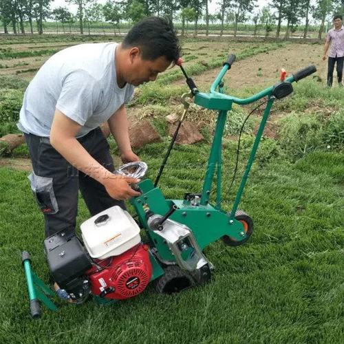 9马力随进式汽油起草机 手推式农用草坪移植机 Turfing machine