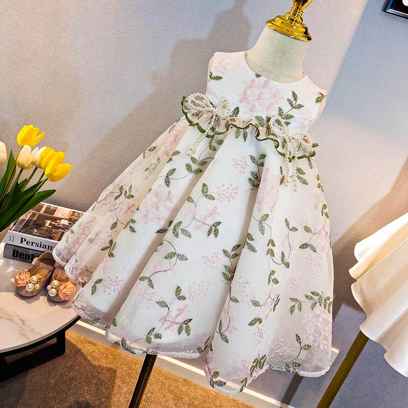 儿童晚礼服高端女童生日周岁公主裙小女孩主持花仙子钢琴表演出服图片