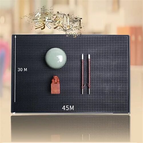 篆刻工作垫套装榉木印床篆刻工具刀配件红石料隔尘可水洗工作台用