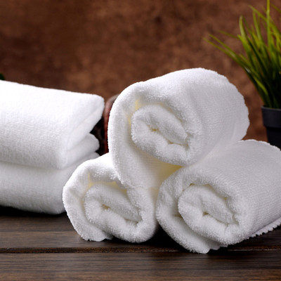 100条酒店餐饮一次性白毛巾 仿纯棉擦手洗脸吸水方巾洗澡浴巾批發