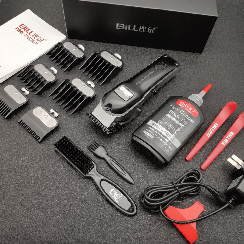 比尔电推剪1999发廊金属推子油头渐变去量LED显示屏充插两用充电