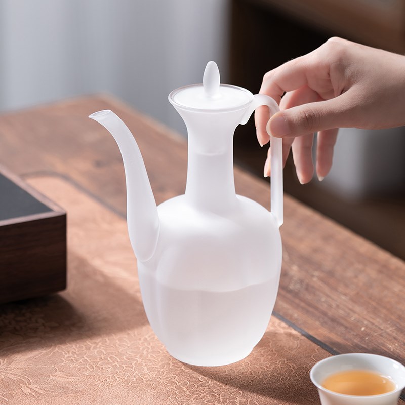 仿宋执壶玻璃水壶加水浇水教室插花桌面搭配花艺工具辅助摆件两用