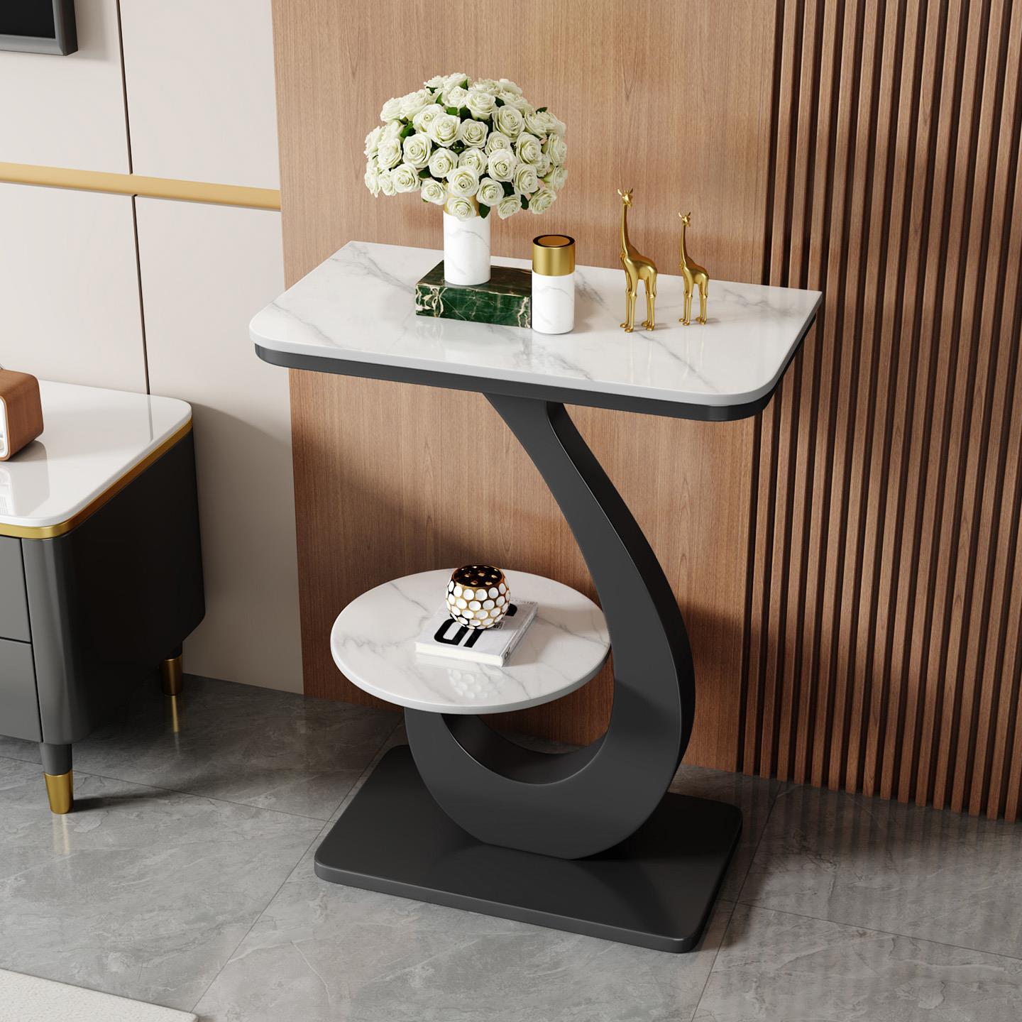 岩板玄关台入户置物台边几角几