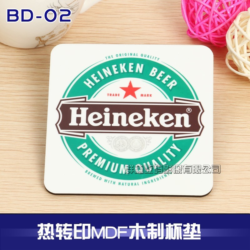 热转印MDF木质杯垫空白个性DIY马克杯杯垫茶杯杯垫BD-02