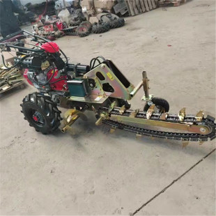 绿化地埋线开挖槽机果园农用链条挖沟机下水管道小型链条开沟机