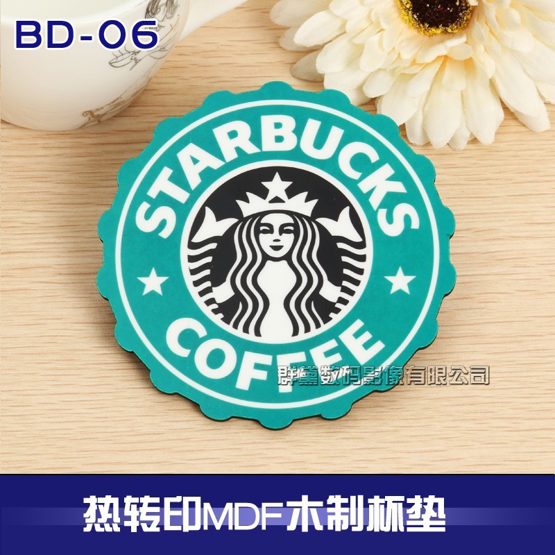 热转印MDF木质杯垫空白个性DIY马克杯杯垫茶杯杯垫BD-06