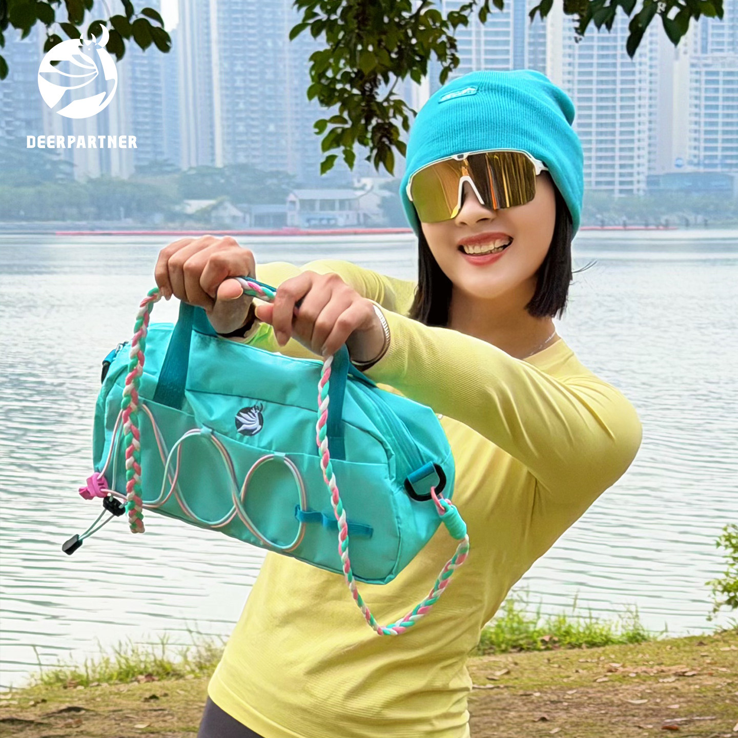 小鹿醒醒斜挎包轻量化日常单肩包手提包保龄球包户外运动通勤5L