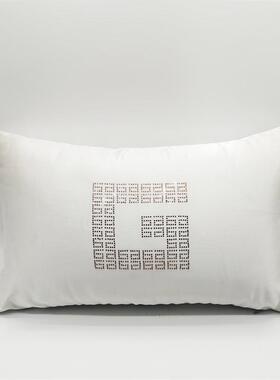 轻奢热钻石枕套现代简约客厅沙发样板房枕头小腰枕头床靠垫30X50