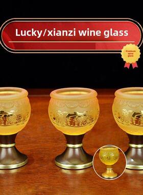 琉璃祭仙酒杯供水杯财神吴财神户祭关公茶杯圣水杯