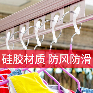 衣架固定防风钩硅胶防风套挂钩落地伸降衣架防掉滑防风扣高层室外