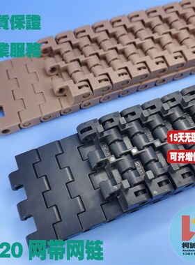 2120塑料网带网链12.7mm小节距流水线平板防滑链板输送带传送带