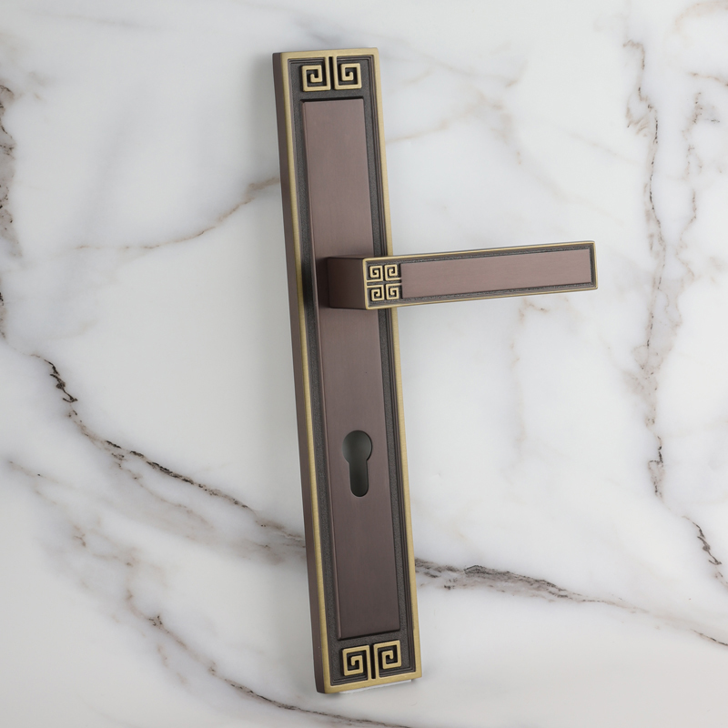 新中式双开入户仿古别墅大门锁卧室内静音磁吸房间门锁家用通用型