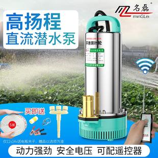 直流潜水泵电动车灌溉家用农用24v48v抽水机12v60v高扬程潜水泵