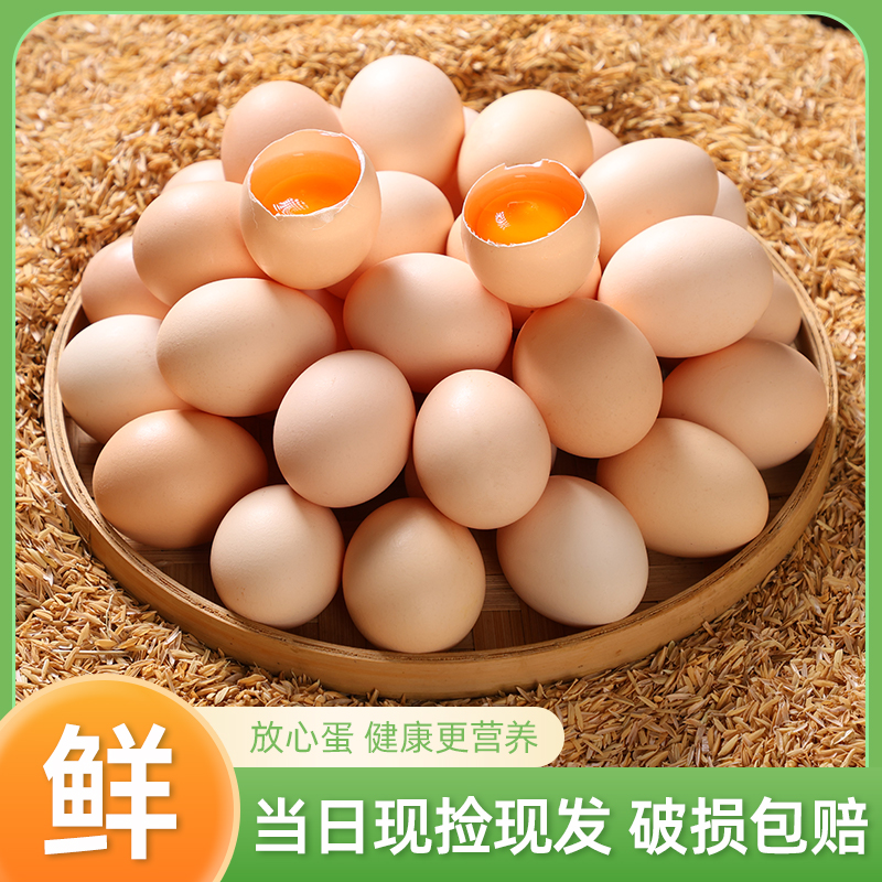倚竹林谷物鸡蛋30枚农家散养鸡蛋新鲜笨鸡蛋土鸡蛋鲜鸡蛋