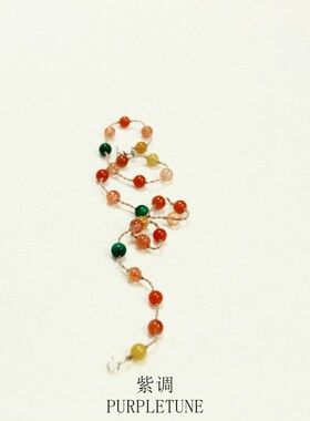彩色多巴胺风项链度假风藏式风