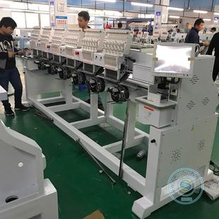 多头电脑帽绣机毛巾绣花机厂家 12针6头电脑绣花机10寸屏平绣