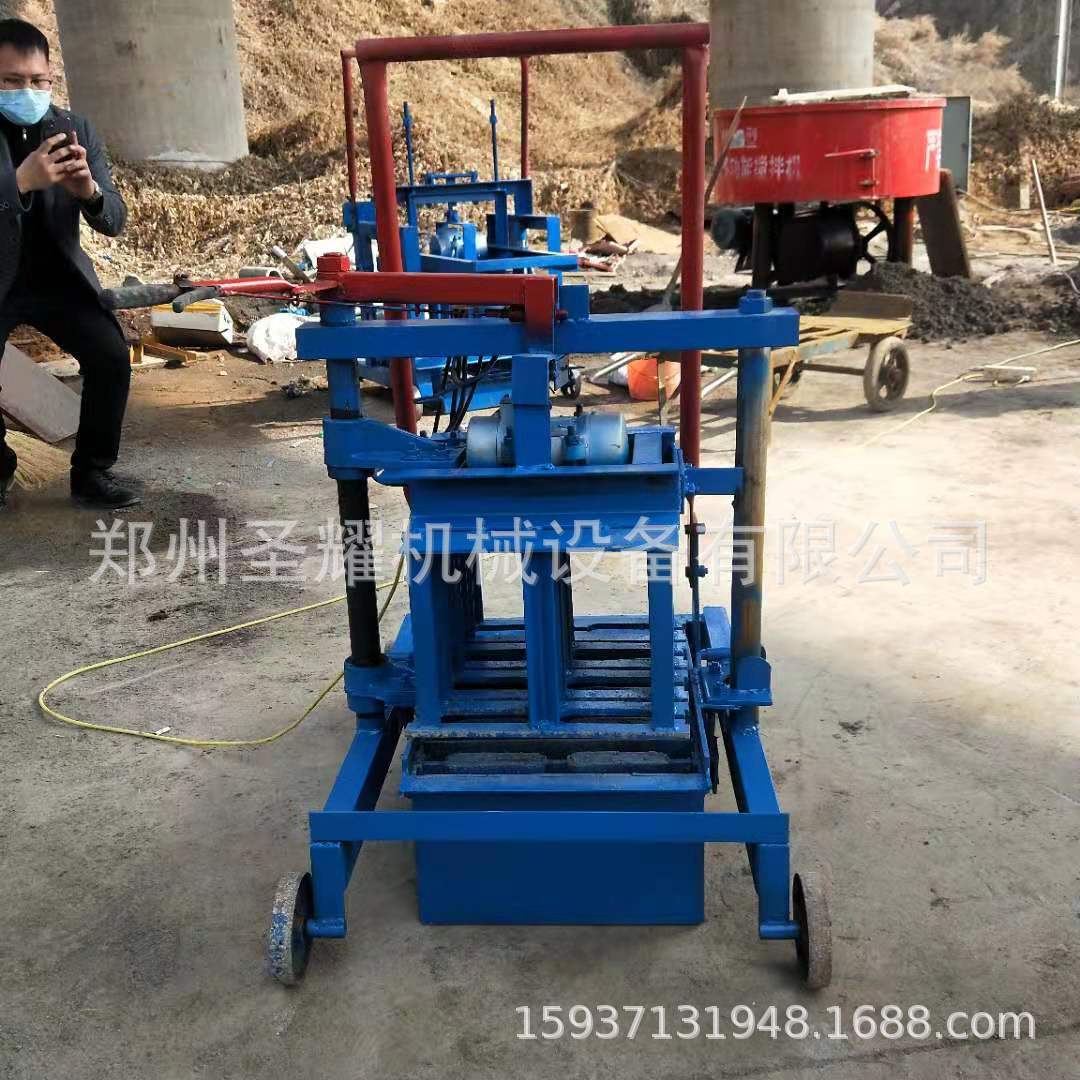 阿坝州小型移动式免烧砖机 产源货品家用电小型移动式空心砖机