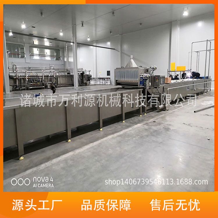 万利源新品泡椒鸡爪巴氏杀菌冷却流水线 真空食品鸭脖巴士杀菌机