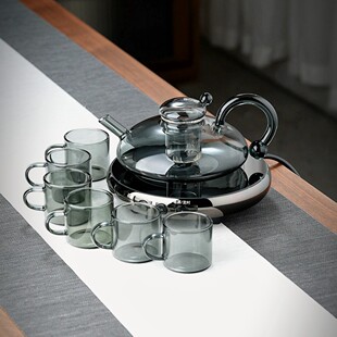 加厚财鼠壶家用花茶壶套装煮下午水果茶玻璃茶具耐热杯子北欧风轻