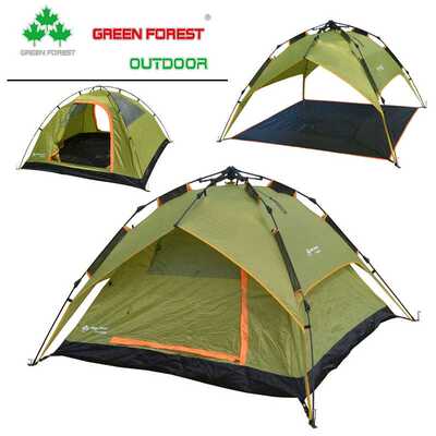户外3-4人家庭型全自动速开防暴雨三用帐篷Outdoor Camping Tent