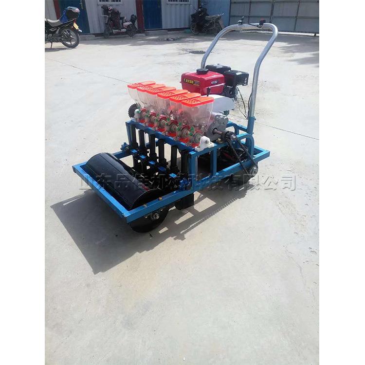 手推式电动播种机 小型农用蔬菜种撒播机 开沟落种覆土阵压机