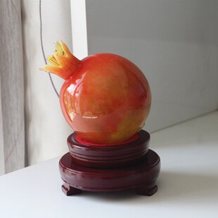 创意中国风淄博琉璃石榴摆件客厅书房玄关样板间装饰品礼物送长辈