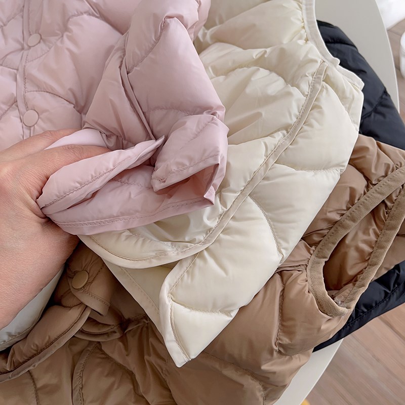 儿童羽绒服轻薄内胆秋冬马甲背心男女童圆领冬季保暖外套内穿外穿