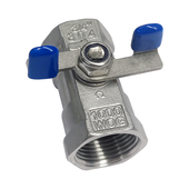 304不锈钢蝶形阀门Q11F 碟型球阀2分3分4分6分 16P蝴蝶手柄一片式