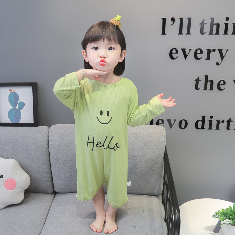 婴儿连体衣男女童纯棉睡衣女宝薄款睡裙儿童夏季连体空调服,童装/婴儿装/亲子装,家居服连体衣,淘宝优惠券,粉丝福利购,淘宝优惠卷