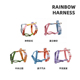 Tinklylife听可彩虹胸背双头专业多功能牵引遛狗绳工字胸背带背包
