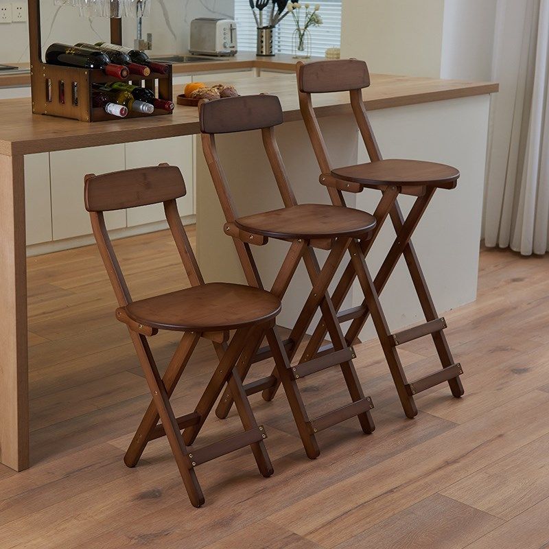 吧台凳靠背可折叠凳子免安装折叠椅家用餐凳实木高脚椅子吧台椅,住宅家具,折叠椅/躺椅,淘宝优惠券,粉丝福利购,淘宝优惠卷