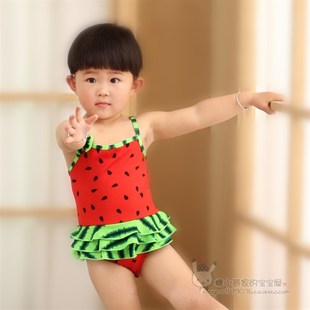 女童连体衣 儿童游泳衣新款 8岁比基尼宝宝泳装 分体衣0