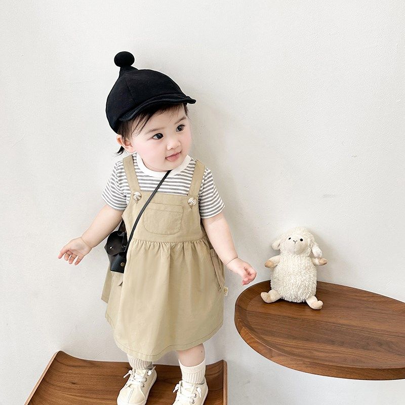 阿小轩童装2025夏装新款旅游季儿童短袖亲子装条纹短袖背带裙套装,童装/婴儿装/亲子装,亲子装/亲子时装,淘宝优惠券,粉丝福利购,淘宝优惠卷