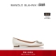 新年礼物 MANOLO BLAHNIK玛诺洛 MB女鞋 HANGISI钻扣平底婚鞋
