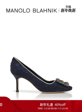 【年终优惠】MANOLO BLAHNIK玛诺洛/MB女鞋HANGISI钻扣高跟婚鞋