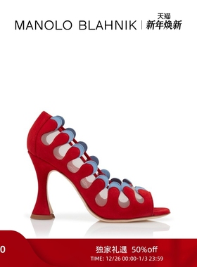 【限时折扣】MANOLO BLAHNIK玛诺洛/MB女鞋AZIZ高跟凉鞋