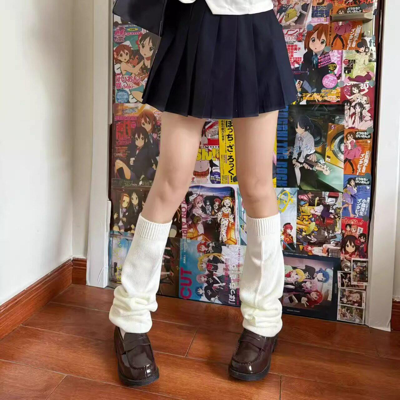 平板泡泡袜校供感日系小腿套夏季薄款遮肉堆堆袜jk日系大象袜套女