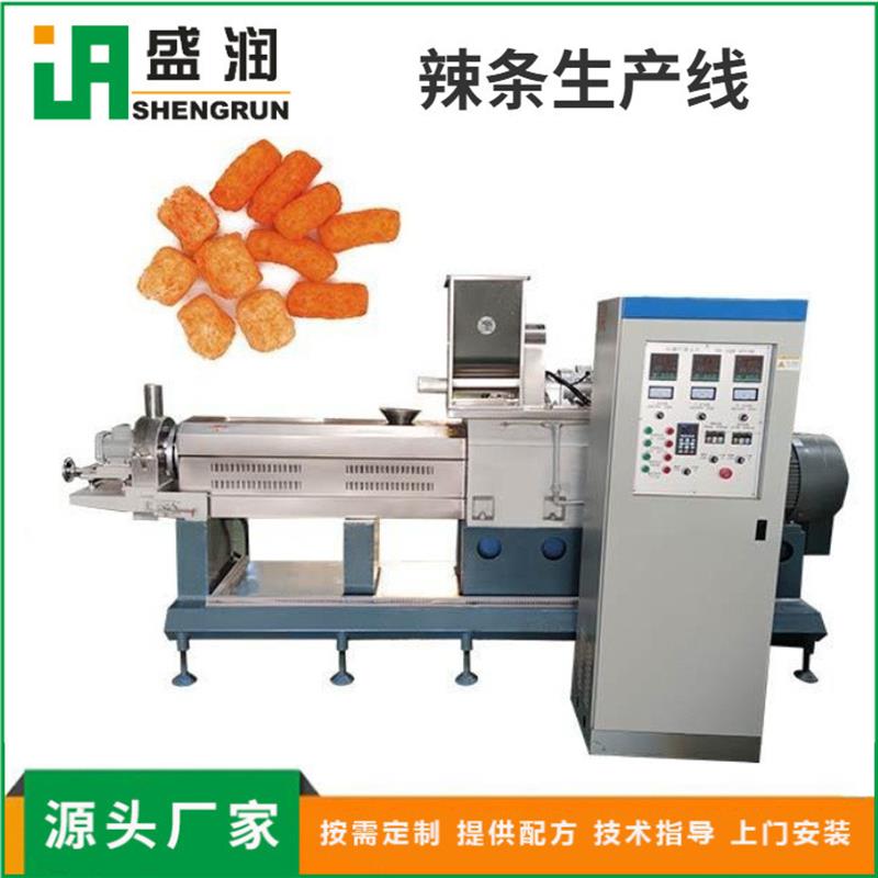 膨化辣条生产设备 手撕素肉生产线 辣片生产机械 三螺杆膨化机