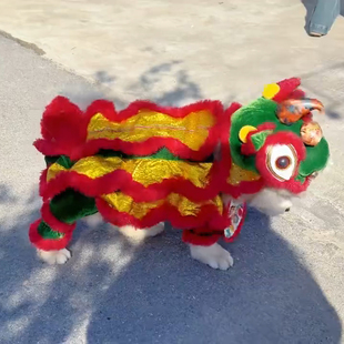 抖音舞狮猫衣服狗衣服猫咪搞怪搞笑装宠物新年喜庆狗狗舞狮子网红