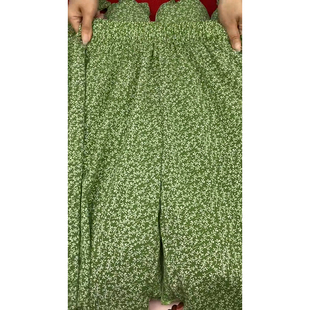裤子夏天薄花裤子加长版薄荷曼波绵绸凉爽休闲裤女防晒裤网红款
